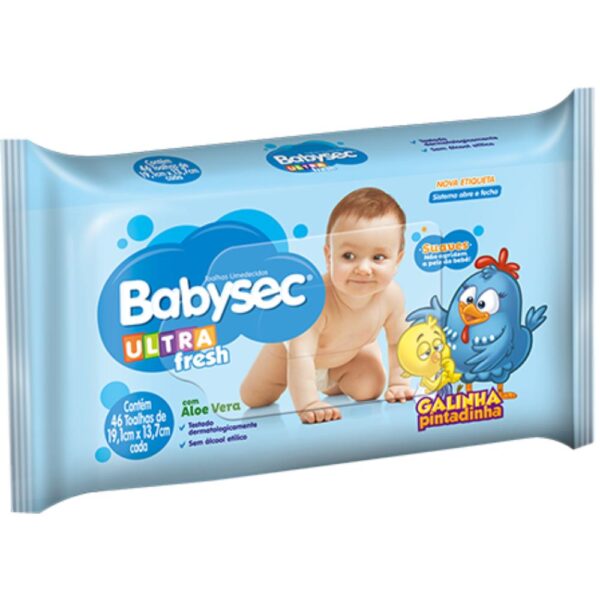 Toalha Umedecida Babysec Ultra Fresh Com 46 Unidades