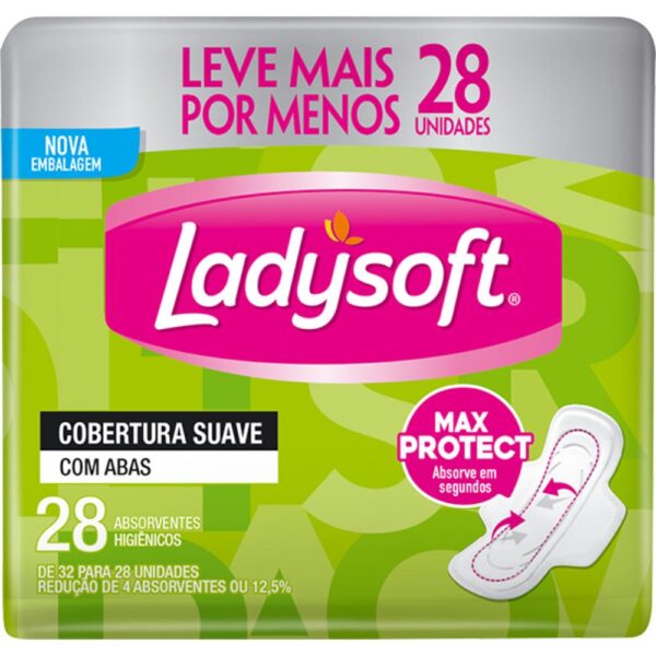 Absorvente Ladysoft Suave Com Abas Com 28 Unidades