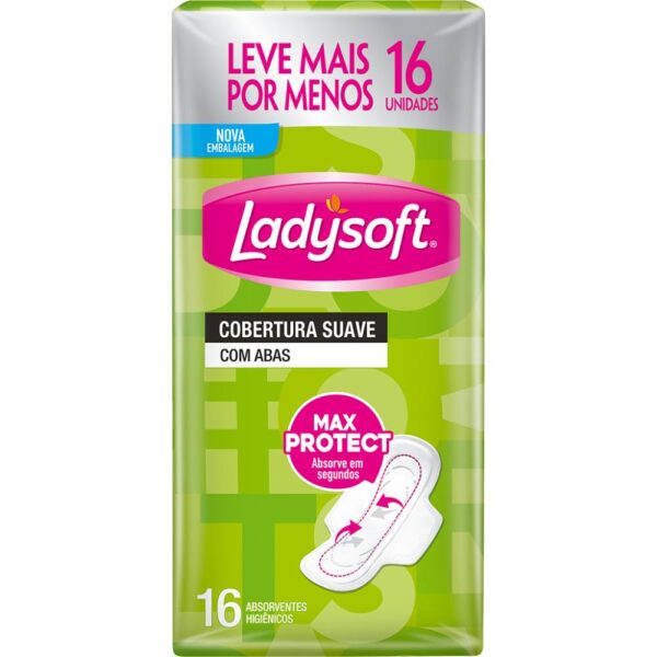 Absorvente Ladysoft Suave Com Abas Com 16 Unidades