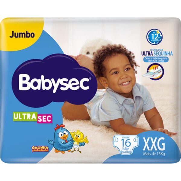 Fralda Babysec Jumbo Xxg Com 16 Unidades