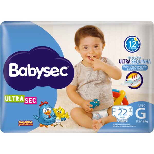 Fralda Babysec Jumbo G Com 202 Unidades