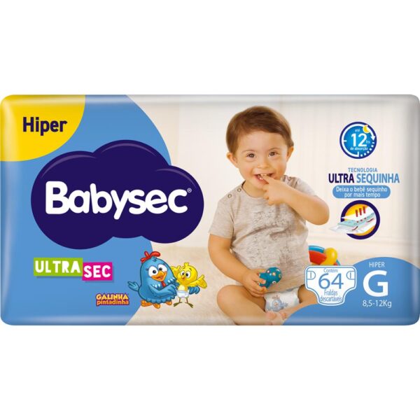 Fralda Babysec Ultra Hiper G 64 Unidades