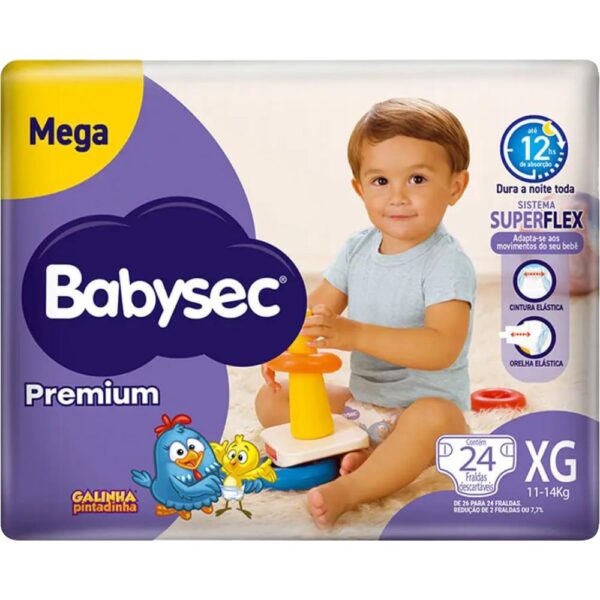 Fralda Babysec Premium Mega Xg 24 Unidades