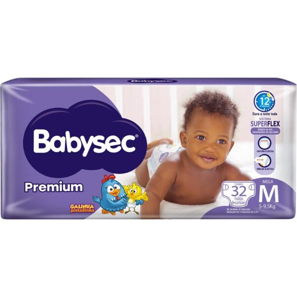 Fralda Babysec Premium Mega M 302 Unidades