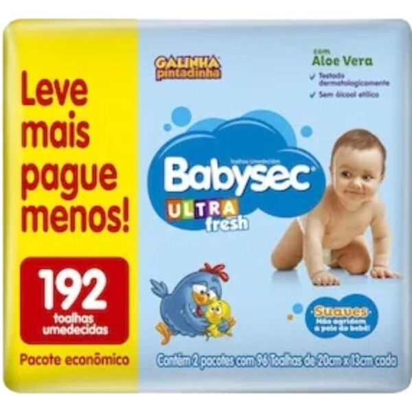 Toalha Umedecida Babysec Ultrafresh Com 1902 Unidades