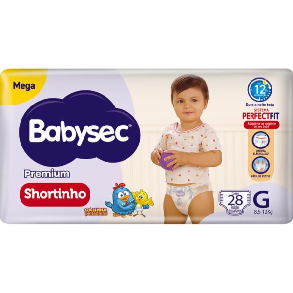 Fralda Babysec Shortinho Mega G 28 Unidades