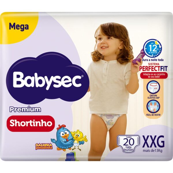 Fralda Babysec Shortinho Mega Xxg 20 Unidades