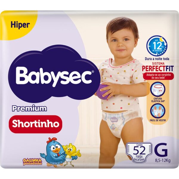 Fralda Babysec Shortinho Hiper G 502 Unidades