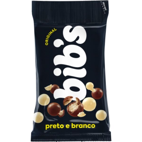 Chocolate Bibs Preto E Branco 40G