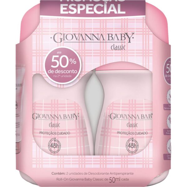 Desodorante Giovanna Baby Roll-On Rosa Pack Com 02