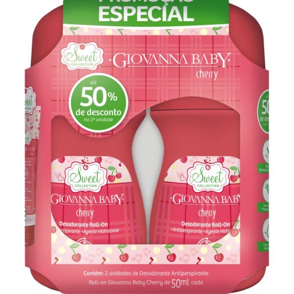Desodorante Giovanna Baby Roll-On Cherry Pack Com 02