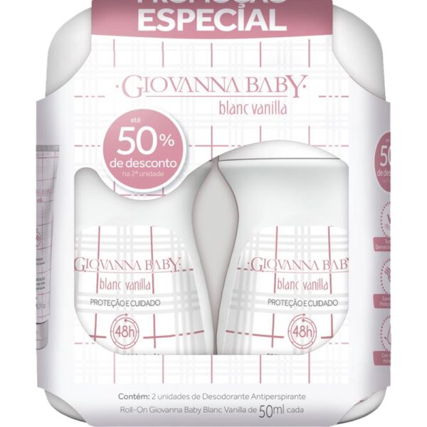 Desodorante Giovanna Baby Roll-On Blanc Vanilla Pack Com 02