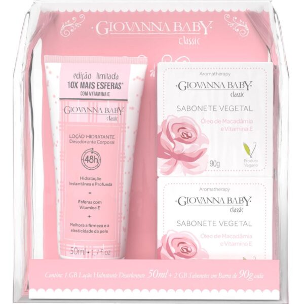 Kit Giovanna Baby Classic Mini Locao 50G + 2 Sabonetes 90G