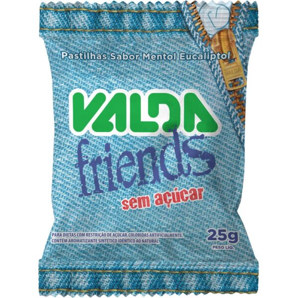 Pastilha Valda Friends Sache Menthol 25G