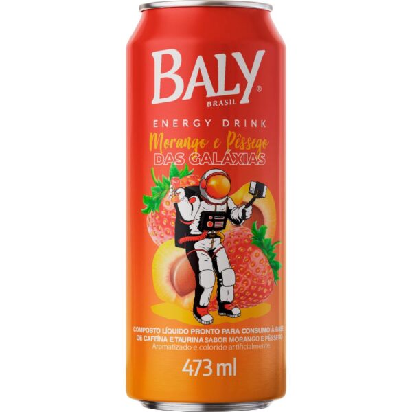 Energetico Baly Morango E Pessego 473Ml