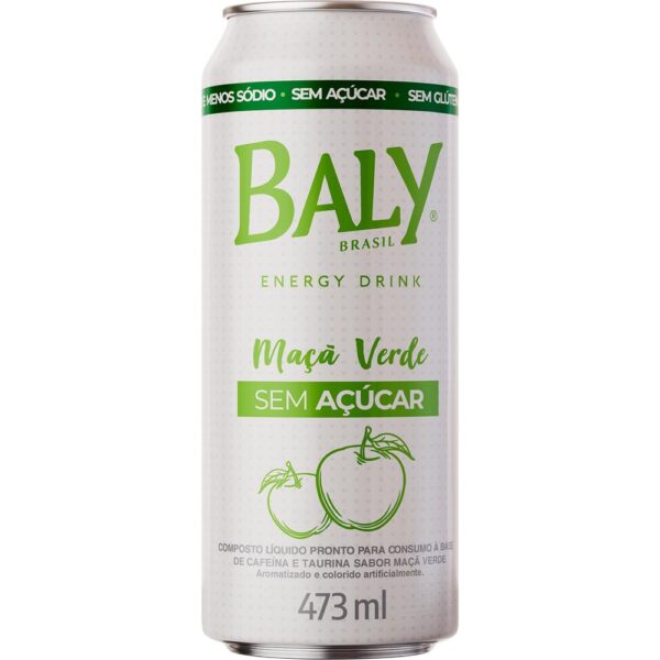 Energetico Baly Maçã Verde Sem Acucar 473Ml