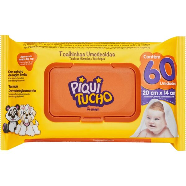 Toalhinhas Umedecidas Piquitucho Premium 60Un