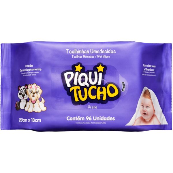 Toalhinhas Umedecidas Piquitucho Pratic 96 Unidades