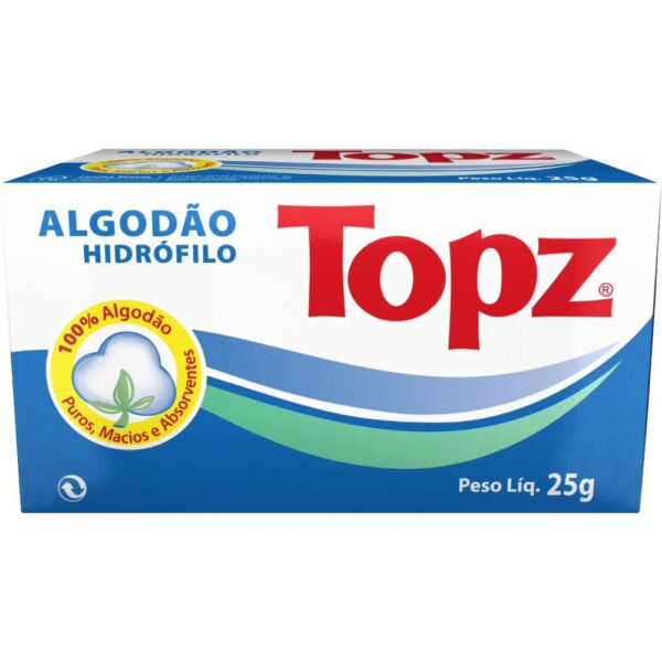 Algodao Hidrofilo Cosmeticos Topz Rolo 25G
