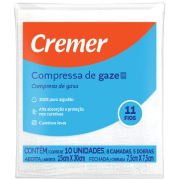 Compressa Cremer 11 Fios 7,5X7,5Cm
