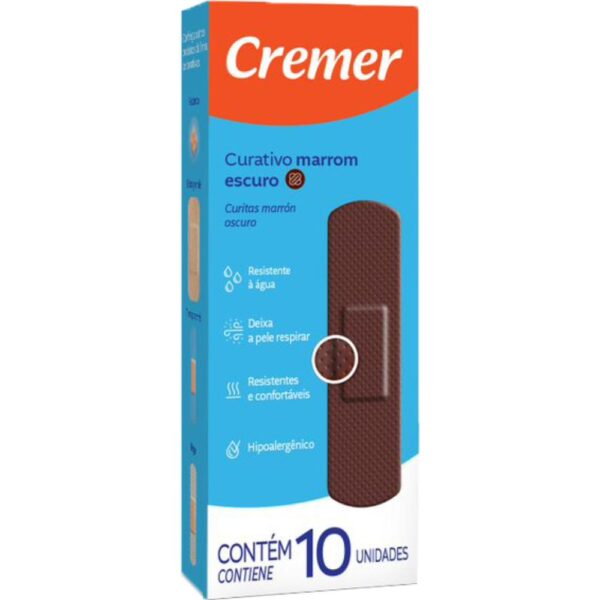 Curativo Cremer  Marrom Escuro 10 Unidades