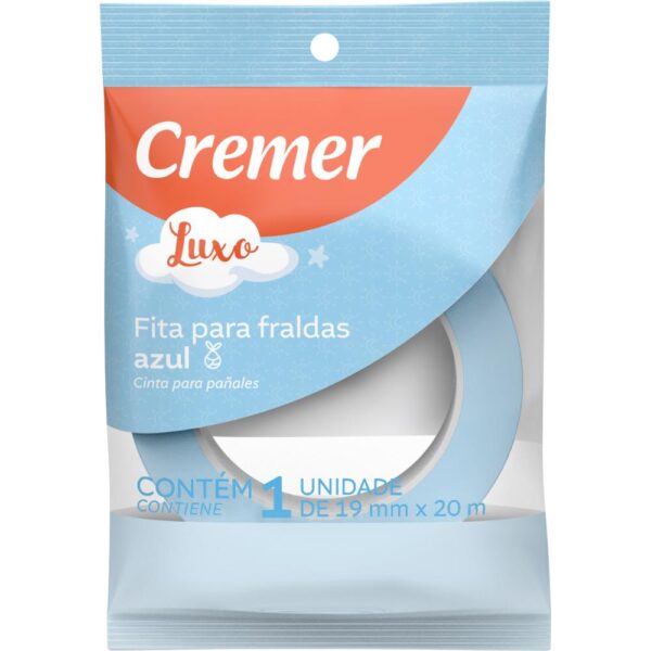 Fita Fralda Cremer Azul 19Mmx20M