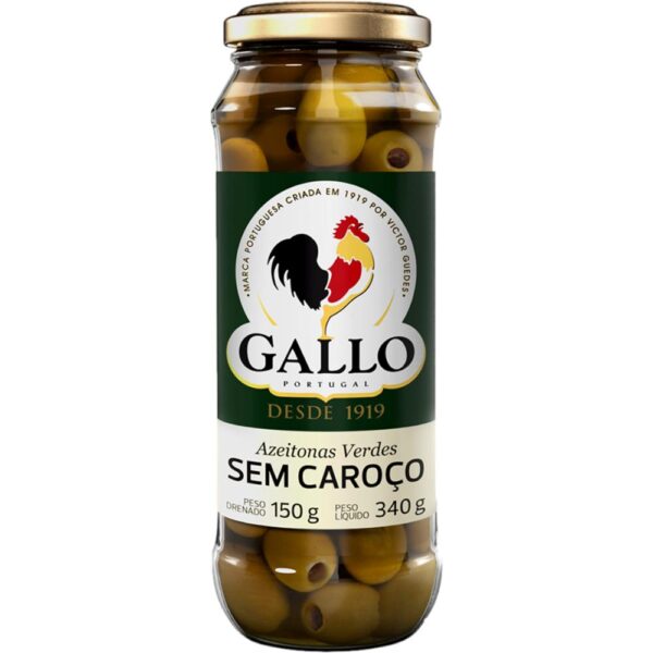 Azeitona Verde Gallo Sem Caroco Vidro 150G