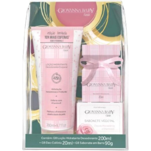 Kit Giovanna Baby Classic Colonia 20Ml + Locao 200Ml + Sabonete 90G