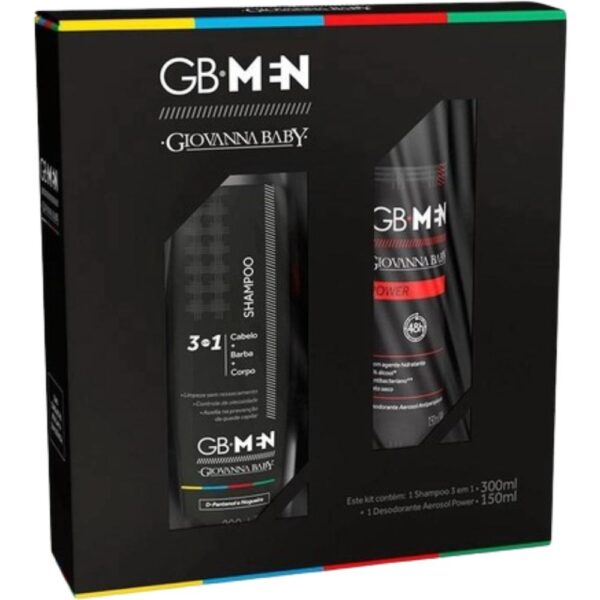 Kit Giovanna Baby Men Power Shampoo 3Em1 + Desodorante Aero