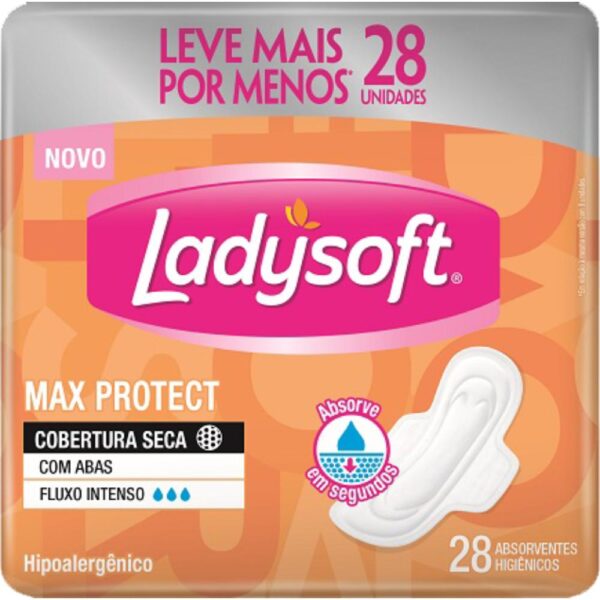 Absorvente Ladysoft Seca Com Abas Com 28 Unidades
