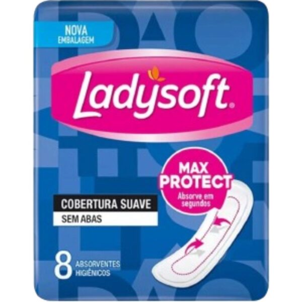 Absorvente Ladysoft Seca Sem Abas Com 8 Unidades