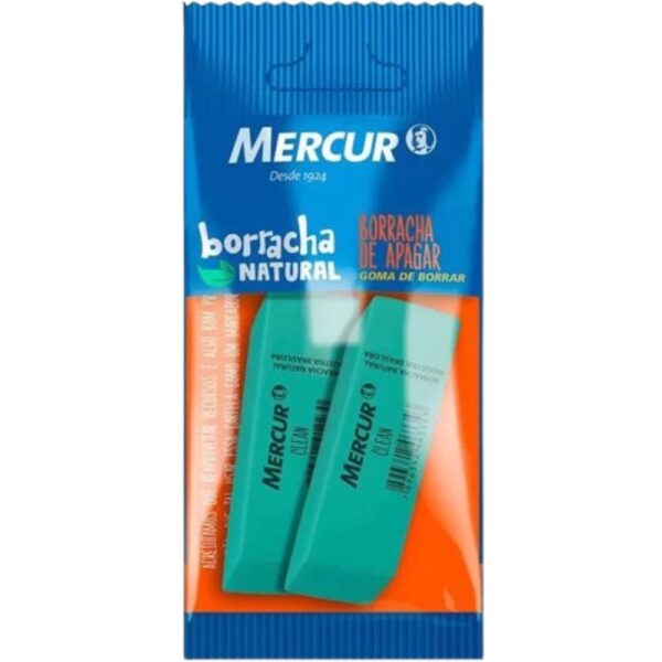 Borracha Mercur Clean Verde Pull Pack Com 02 Unidades