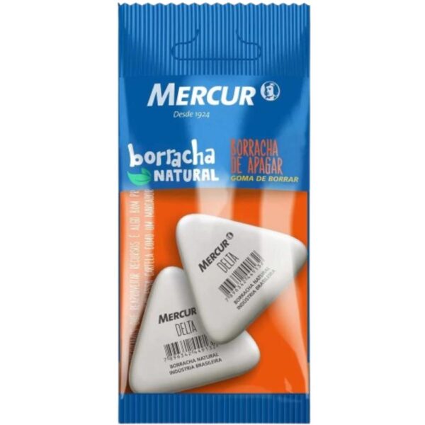 Borracha Mercur Delta Branca Pull Pack Com 02 Unidades