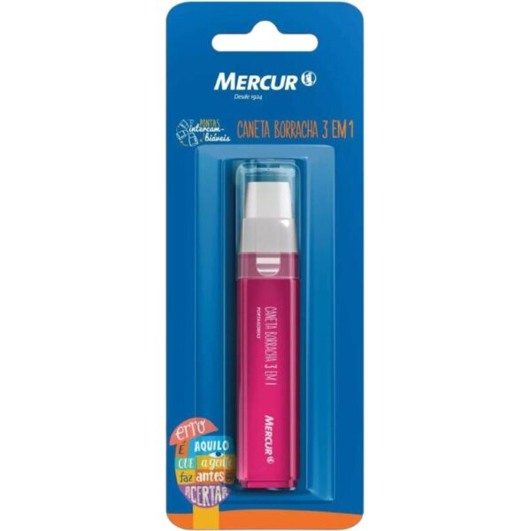 Caneta Borracha Mercur 3X1 Sm