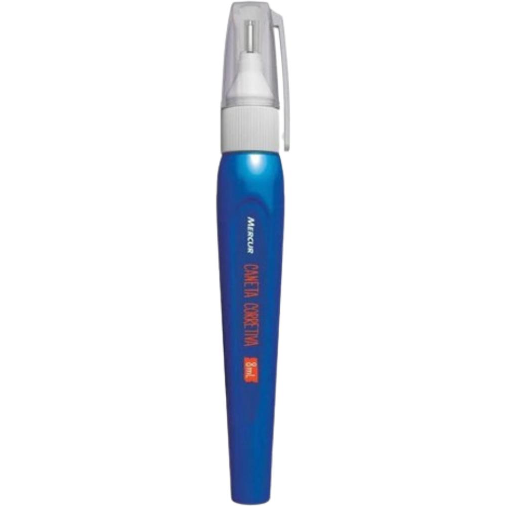 Caneta Corretiva Mercur Azul 8Ml