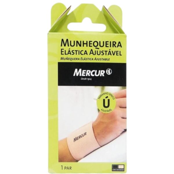 Munhequeira Elastica Ajustavel C/2 Mercur - Bege