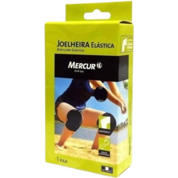Joelheira Elastica Mercur Preta P