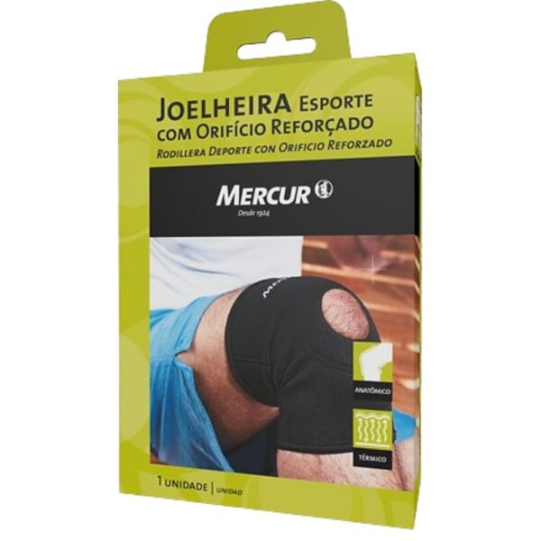 Joelheira Esporte Com Orificio Reforcado Mercur M