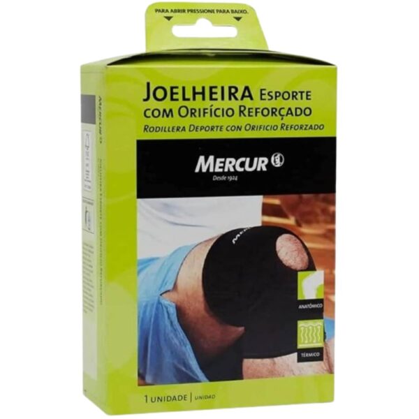 Joelheira Esporte Com Orificio Reforcado Mercur Gg