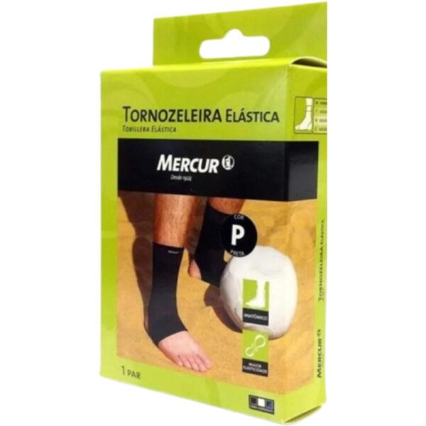 Tornozeleira Elastica Mercur Preta P