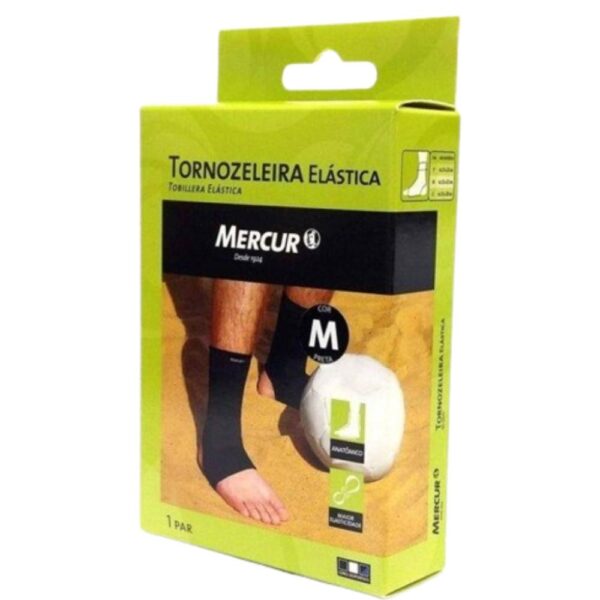 Tornozeleira Elastica Mercur Preta M