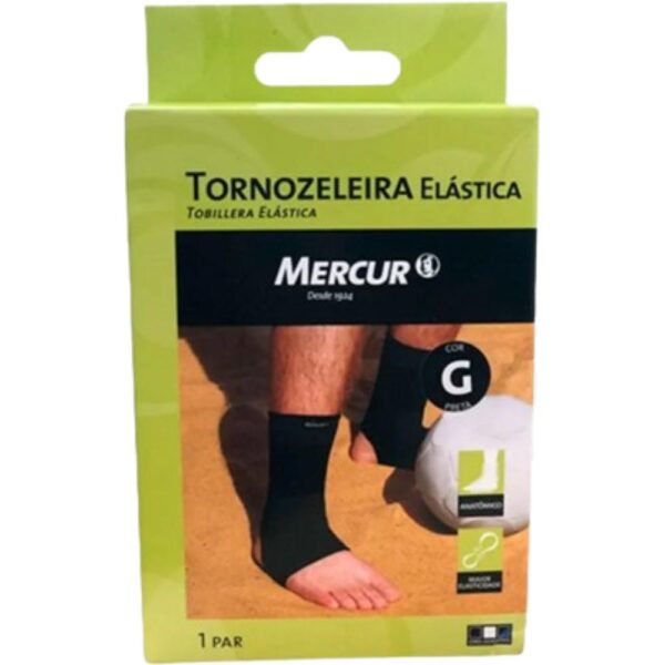 Tornozeleira Elastica Mercur Preta G