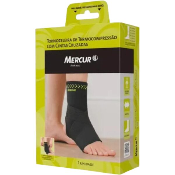 Tornozeleira De Termocompressao Com Cintas Cruzadas Mercur P