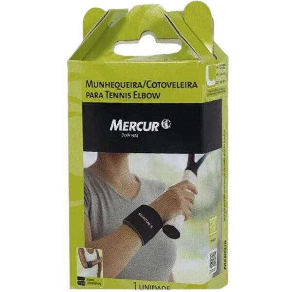 Munhequeira/Cotoveleira Para Tennis Elbow Mercur Cinza P/M