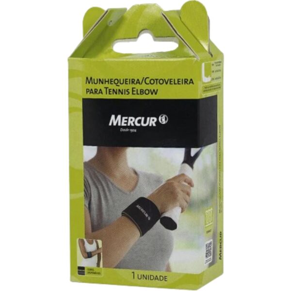 Munhequeira/Cotoveleira Para Tennis Elbow Mercur Cinza G/Gg