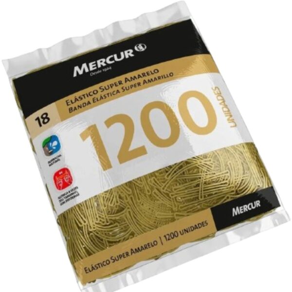 Gominha Amarelo Mercur 8,5Cmx1,2Mm Pct Com 1.200