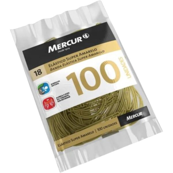 Gominha Amarelo Mercur 8,5Cmx1,2Mm Pct Com 100