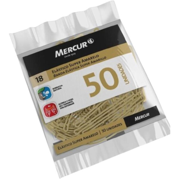 Gominha Amarelo Mercur 8,5Cmx1,2Mm Pct Com 50
