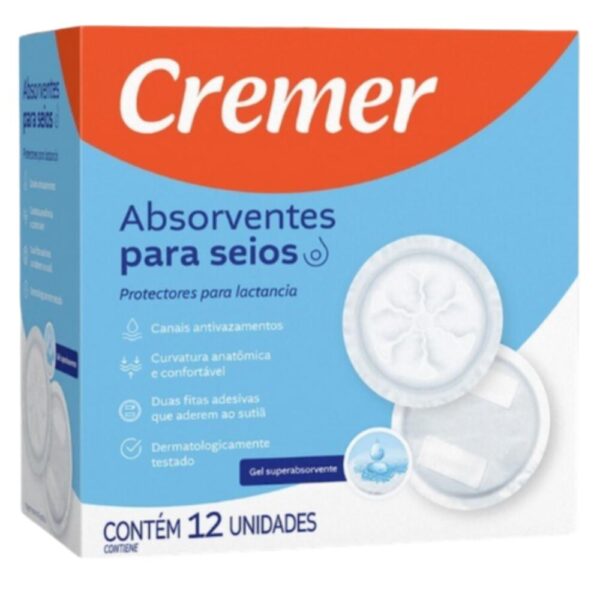 Absorvente Para Seios Cremer  Com 12