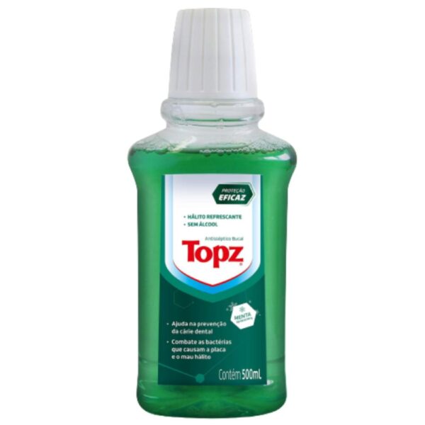 Antisseptico Bucal Mint Topz 500Ml
